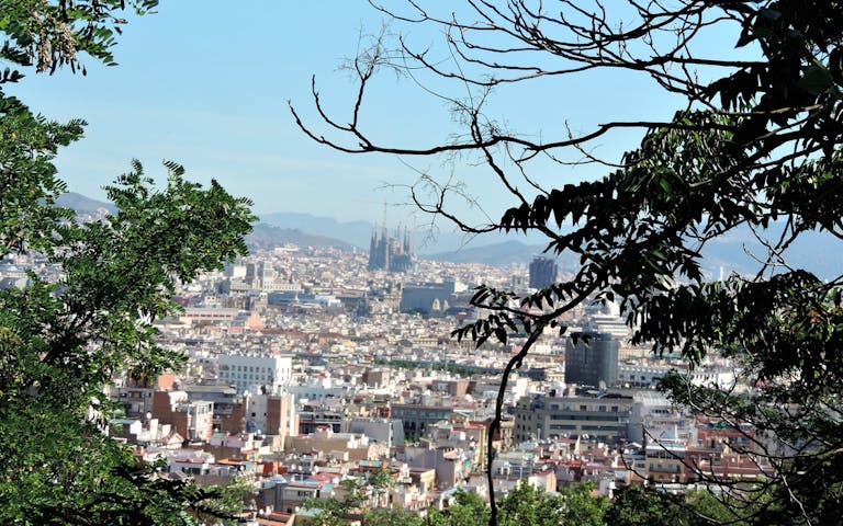 Bilde med panoramautsikt over Barcelona