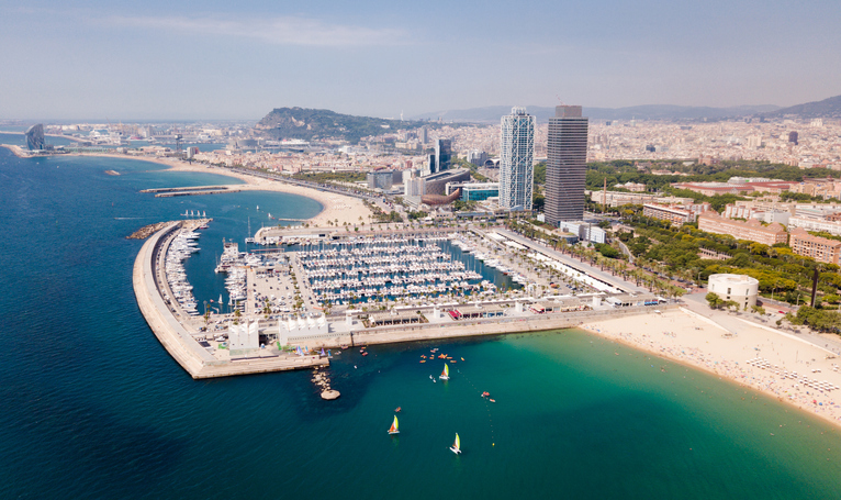 Bilde av stranda i Barcelona