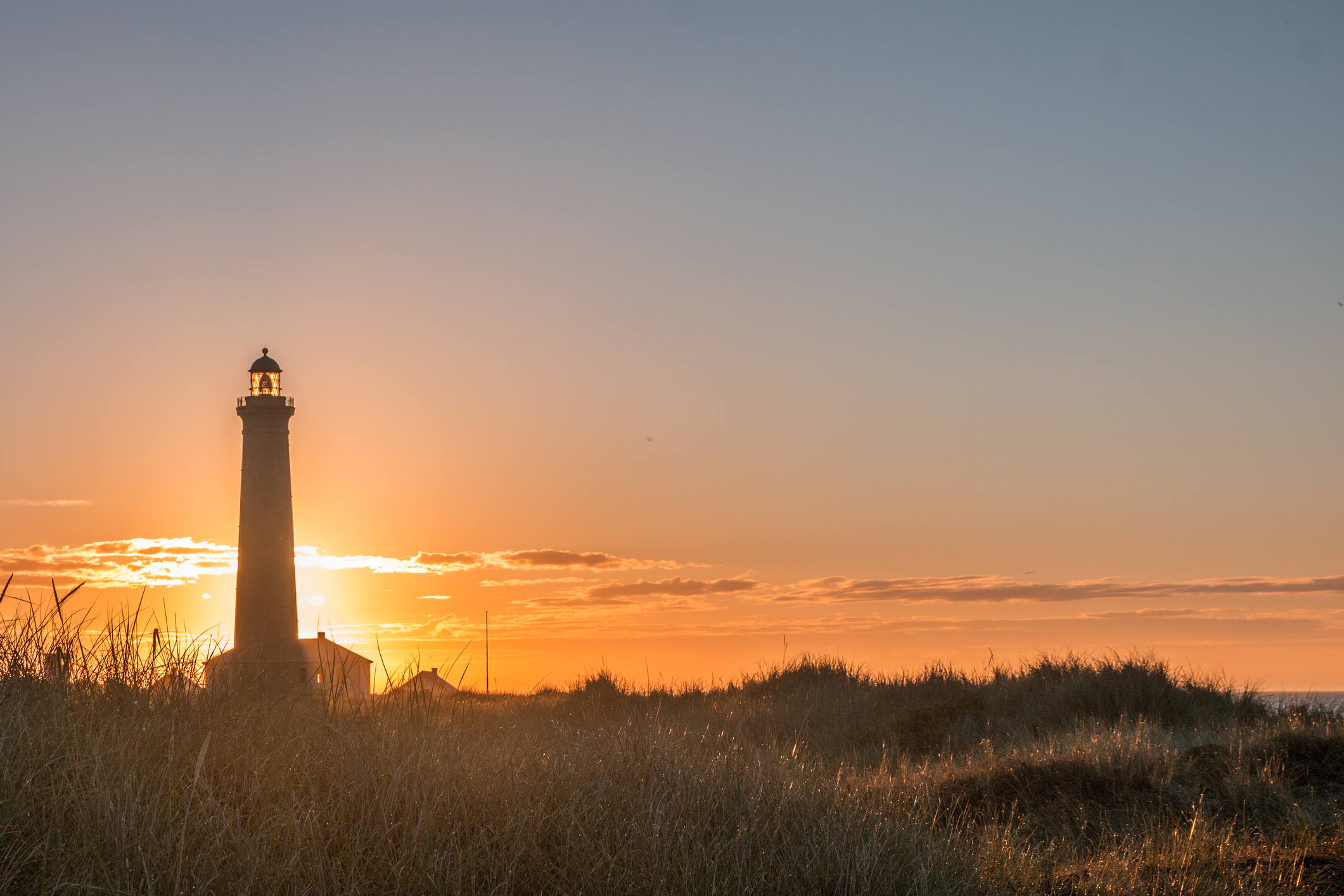 Skagen fyr i solnedgang, Danmark -
Foto: Getty Images