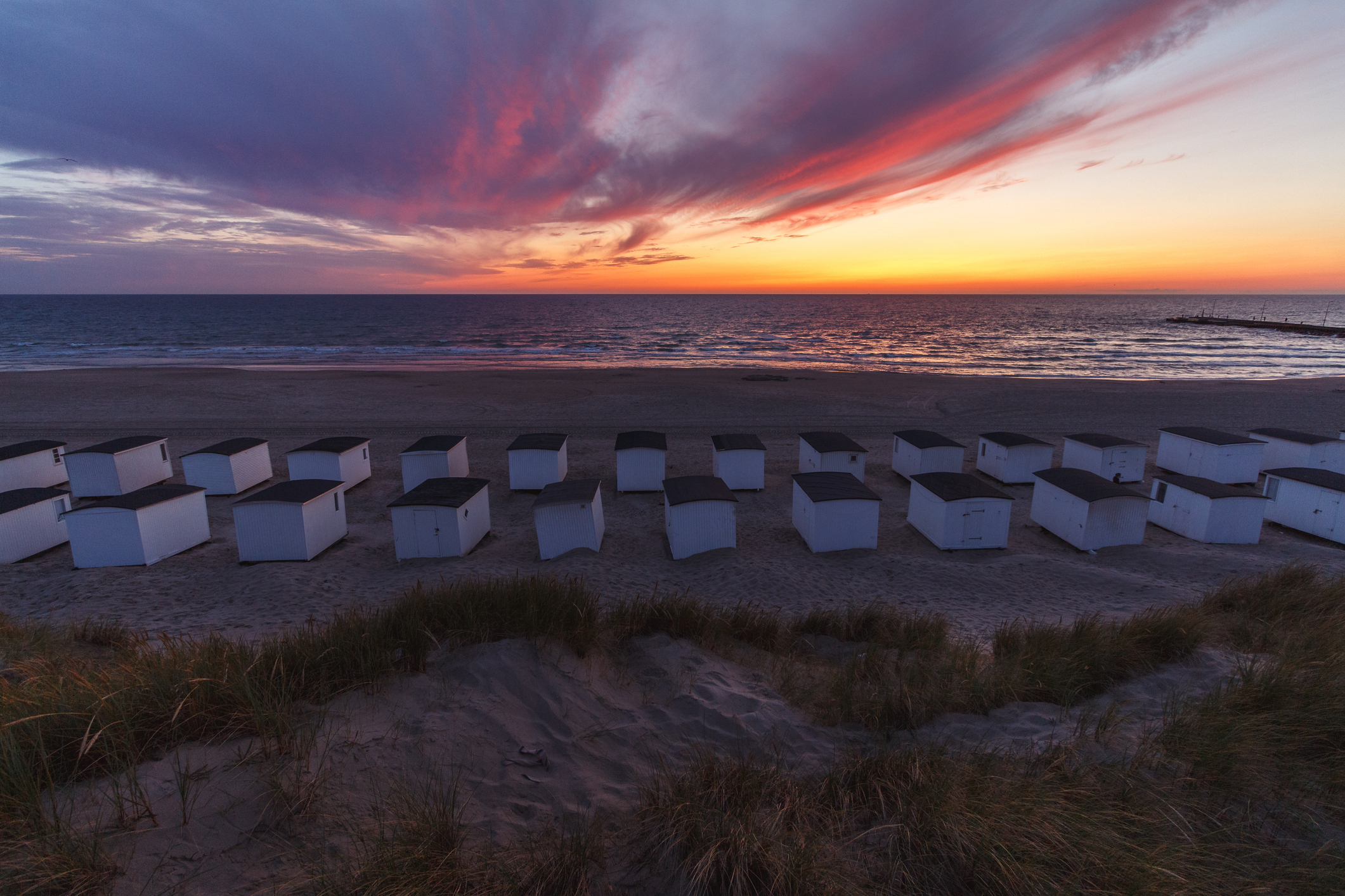 Badehytter på stranden i Løkken, Danmark -
Foto: Getty Images