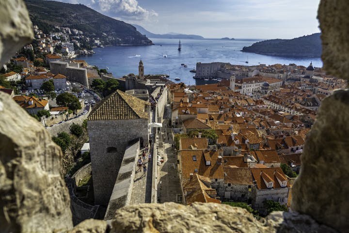 Utsikt over gamlebyen i Dubrovnik