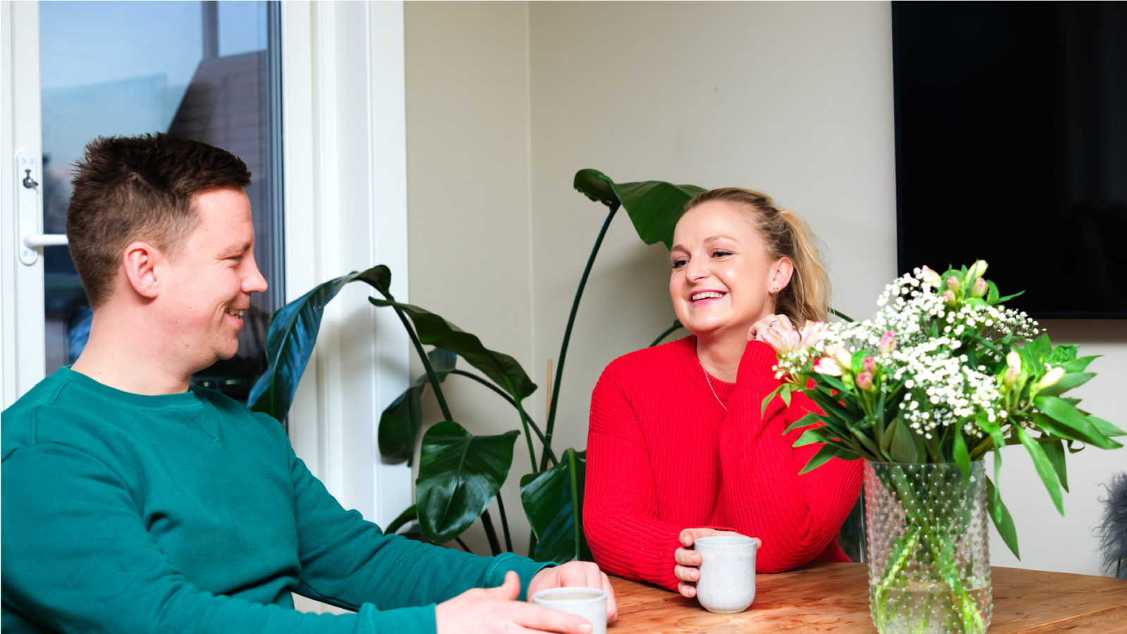 Marte Sømoen og Benjamin Stensvik kom seg nettopp inn på boligmarkedet for første gang etter lang tids sparing.