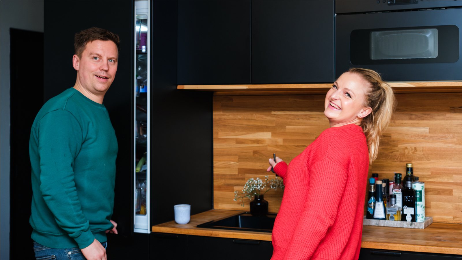 Marte Sømoen og Benjamin Stensvik kom seg nettopp inn på boligmarkedet for første gang etter lang tids sparing.