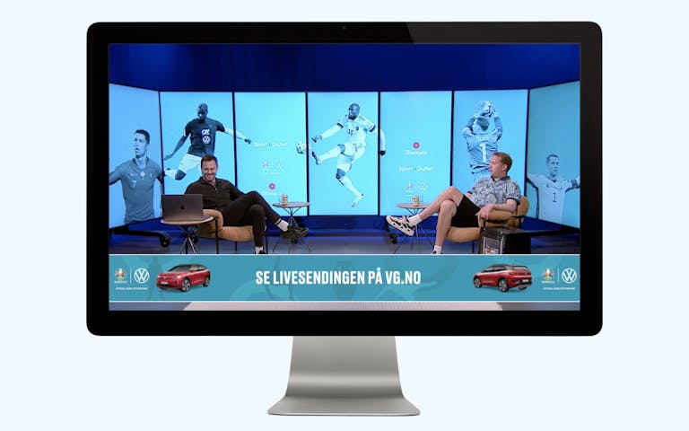 Volkswagen sponset livesending på VGTV