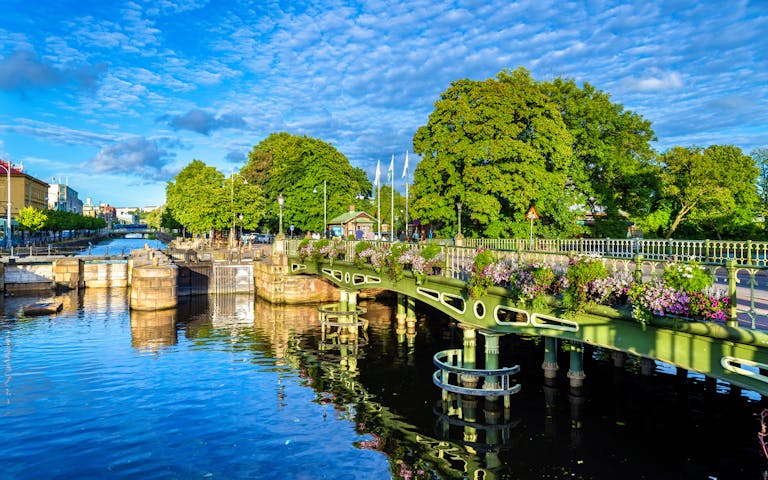 Kanal i historisk sentrum av Gøteborg