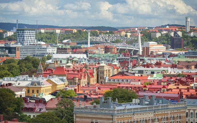 Utsikt over Haga bydel i Gøteborg