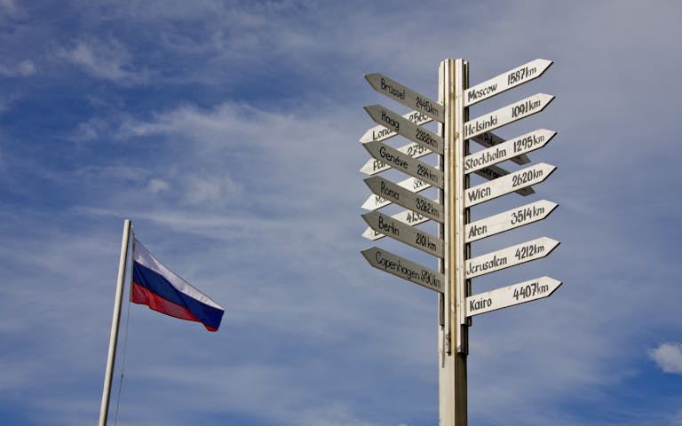 Godt skiltet på grensa til Russland i Kirkenes -
Foto: Getty Images
