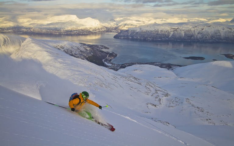 Heftig skikjøring i Lyngsalpene i Troms -
Foto: Getty Images