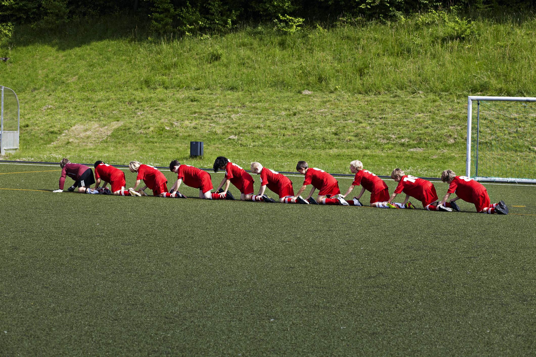 Bilde av smågutter på fotballtrening i München