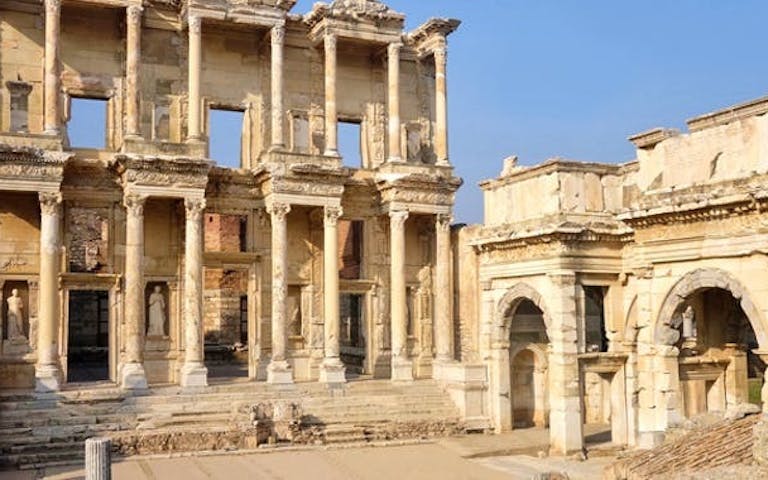 Biblioteket i Efesos Izmir i Tyrkia