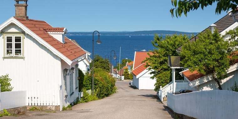Småhus og idyll i Åsgårdstrand i Vestfold
