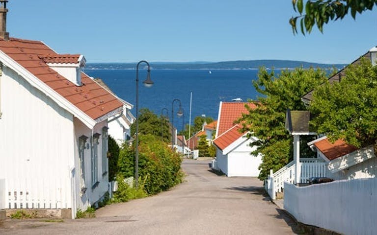 Småhus og idyll i Åsgårdstrand i Vestfold