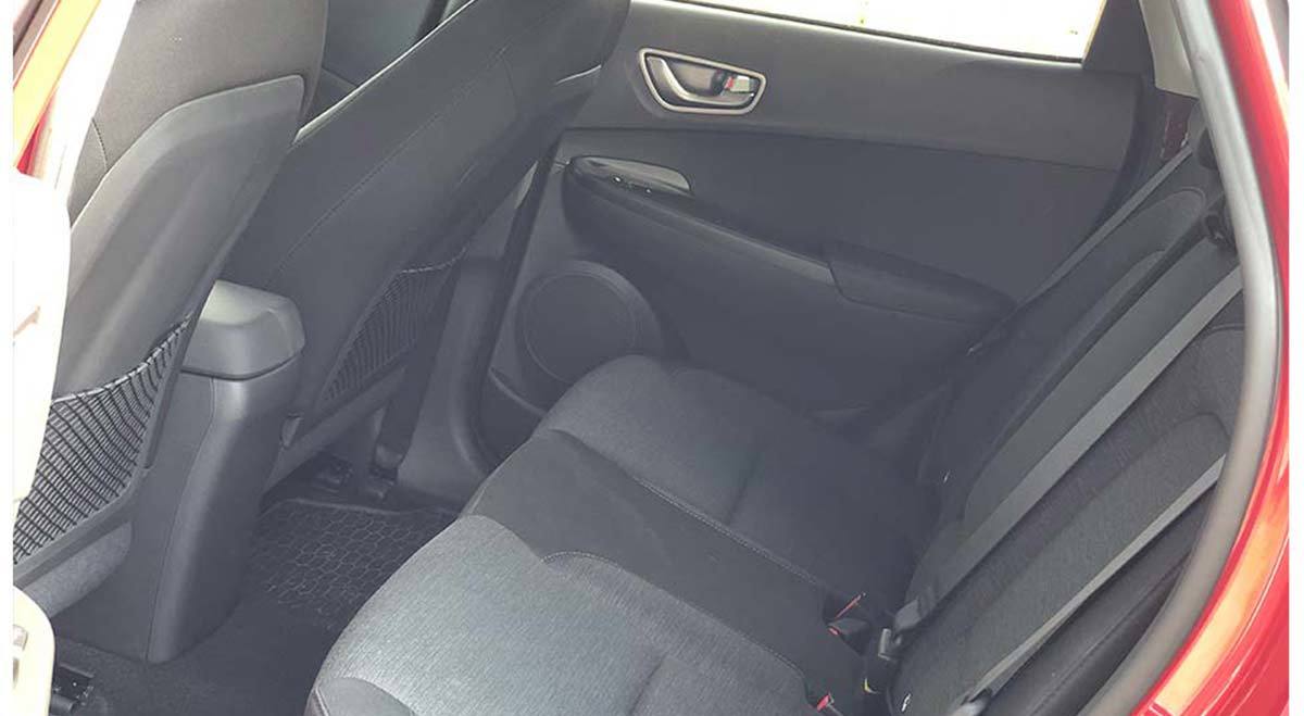 Dårlig bilde av baksetene i en bil