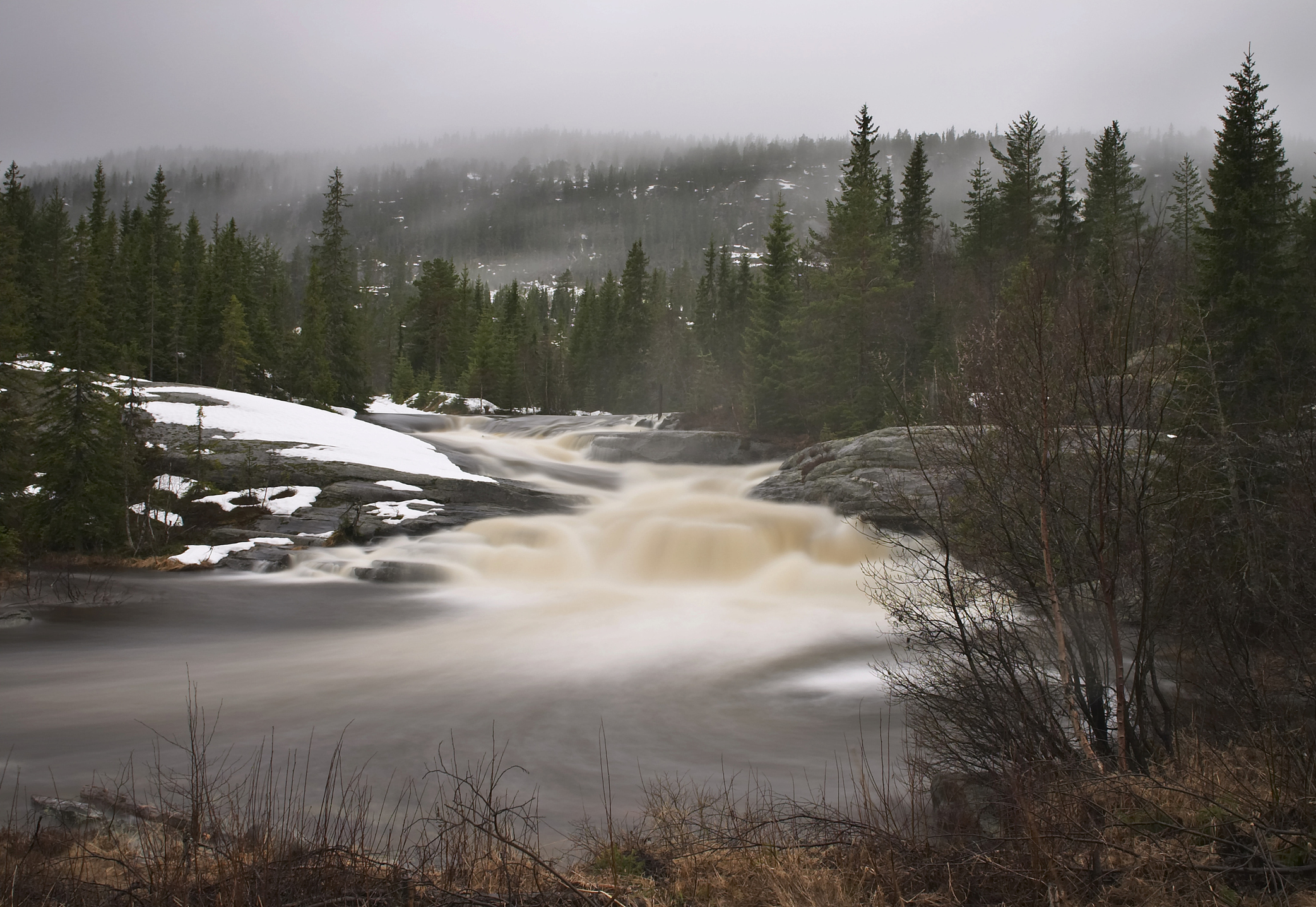 Snøsmelting i Numedalslågen - 
Foto: Getty Images