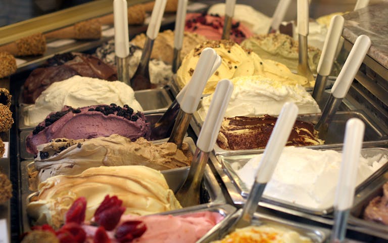 Bilde av en ekte italiensk iskrembar i Roma
