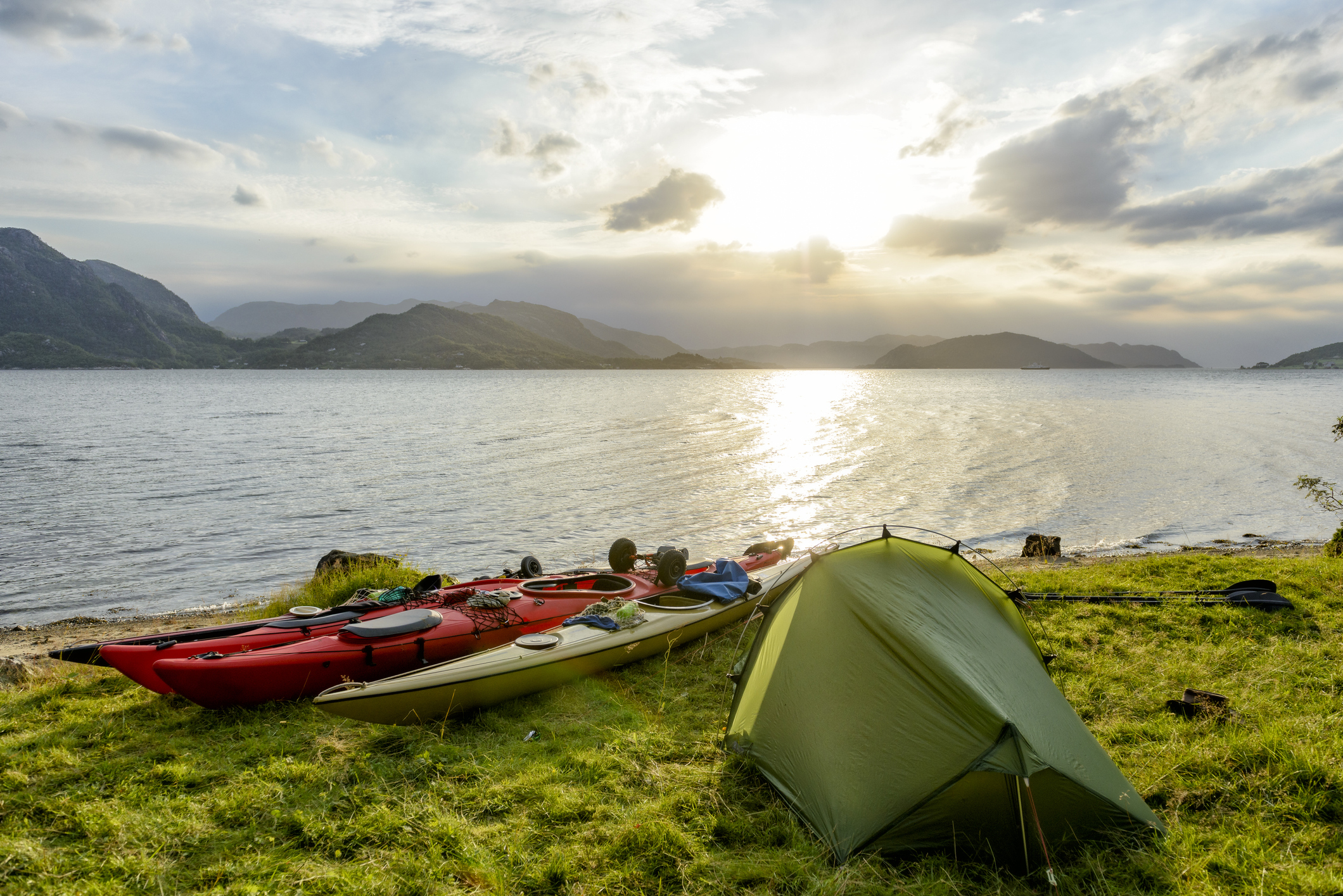 Camping og kajakk ved Lysefjorden i Ryfylke