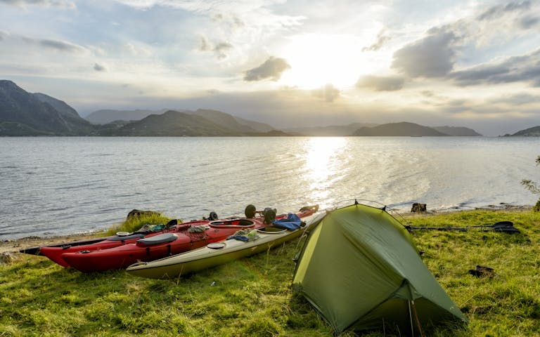 Camping og kajakk ved Lysefjorden i Ryfylke