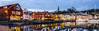 Kveldsstemning i Grimstad havn -
Foto: Getty Images