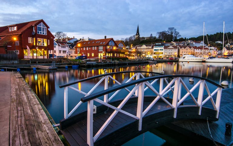 Kveldsstemning i Grimstad havn -
Foto: Getty Images