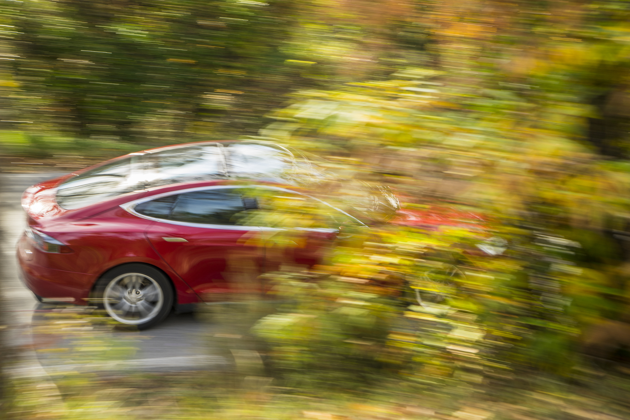 Tesla på landeveien Getty 1138861629