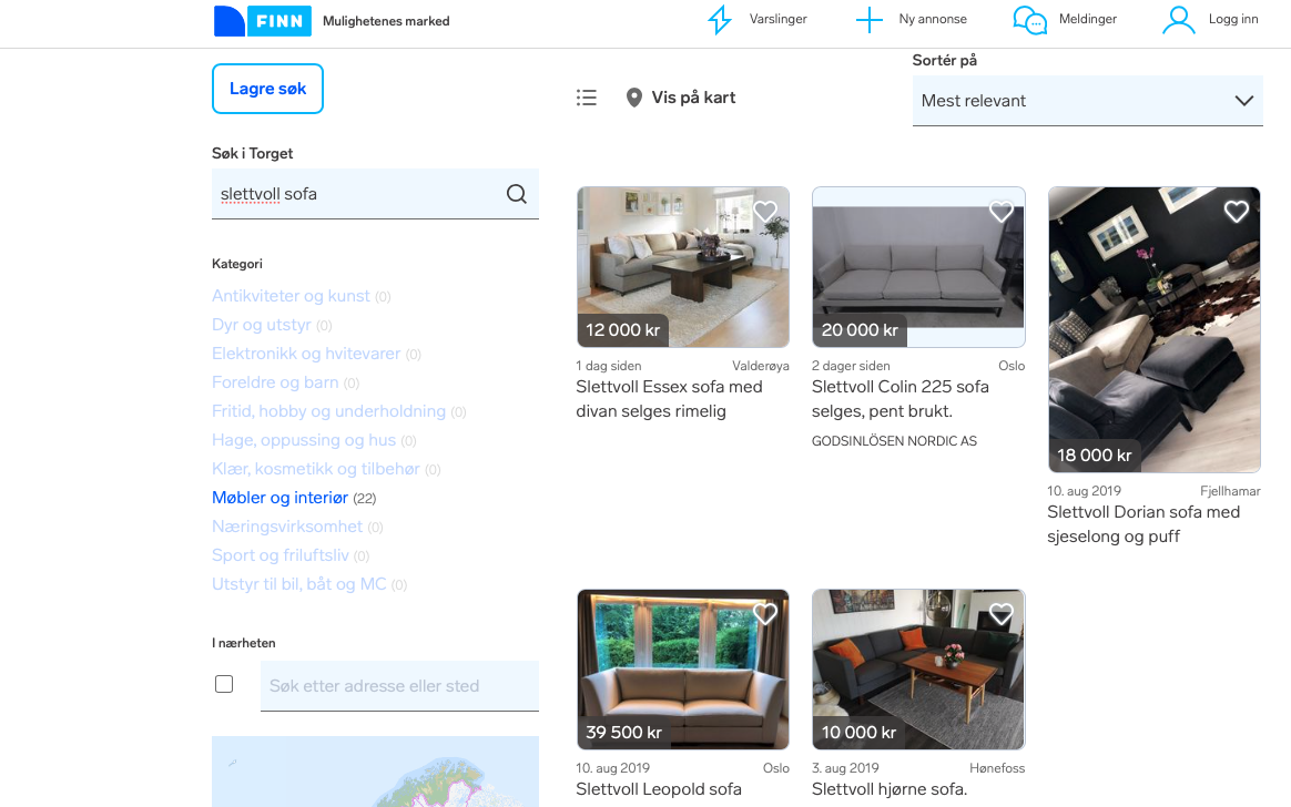 Skjermdump bruktkupp