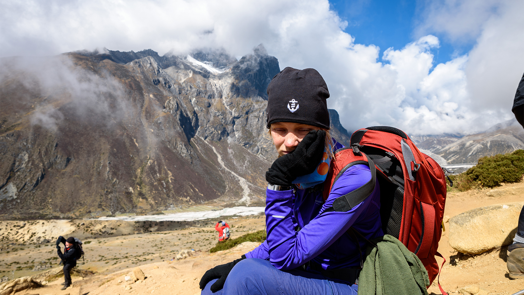 BILDE: Akklimatisering var en viktig del av turen opp til base camp.