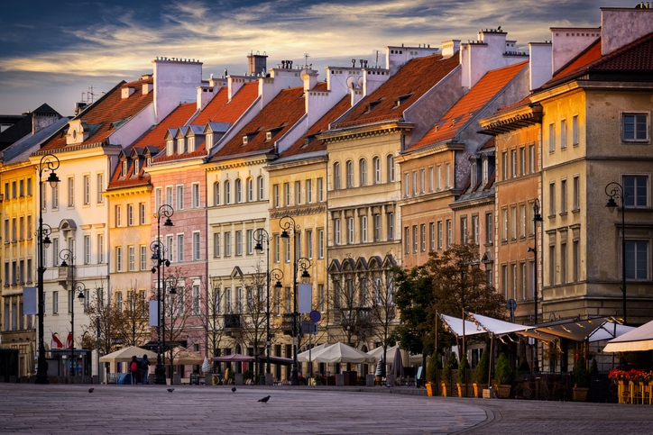 Krakowskie Przedmiescie street i Warszawa