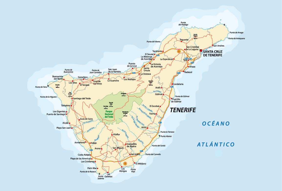 Kart over Tenerife - Foto: Getty Images